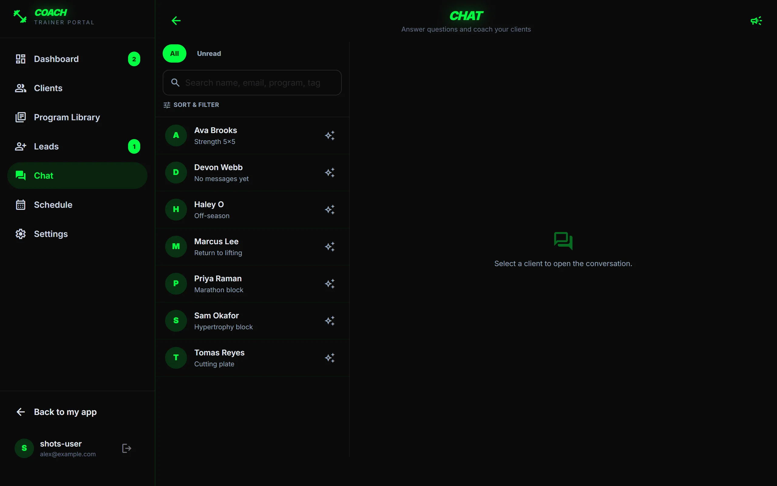 Coach chat